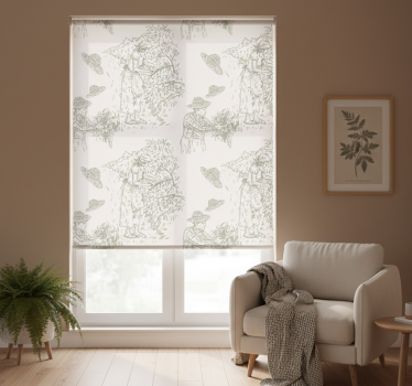 Vintage roller blind country harvest landscape - TenStickers