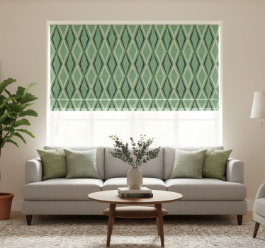 Vintage roller blind in 1930s green diamonds - TenStickers