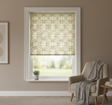 Vintage roller blind with classic design - TenStickers