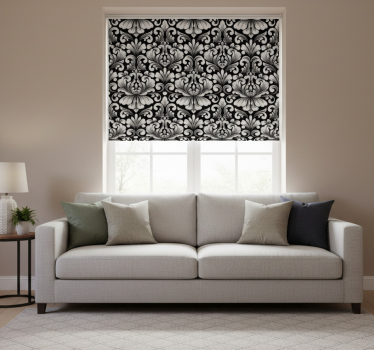 Vintage roller blind with elegant botanical design - TenStickers