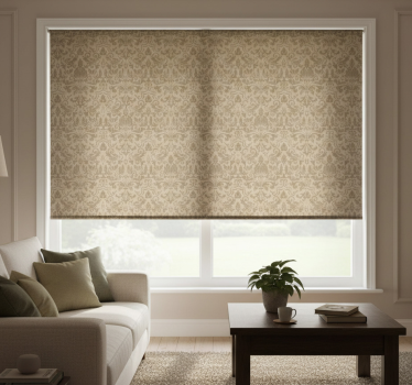 Vintage roller blind with elegant floral design - TenStickers