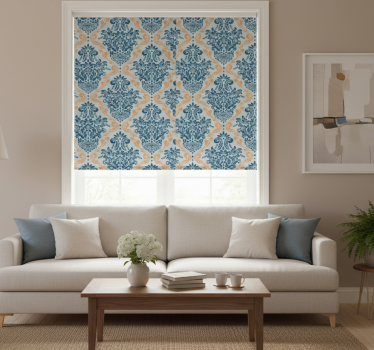 Vintage roller blind with elegant flourish design - TenStickers