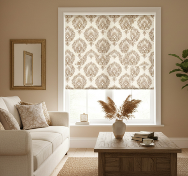 Vintage roller blind with elegant shell designs - TenStickers