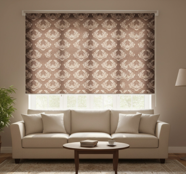 Vintage roller blind with timeless floral designs - TenStickers