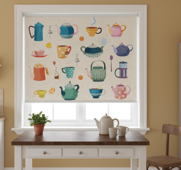 Vintage tea kitchen blind - TenStickers