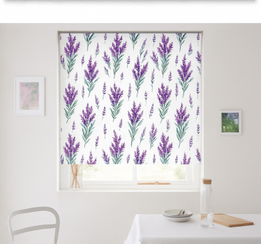 Watercolor lavander sprigs kitchen blind - TenStickers