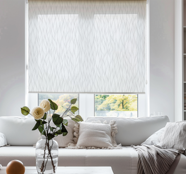 wavy lines White blind - TenStickers
