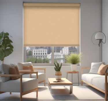 Wheat Beige Roller Blind For Living Room - TenStickers