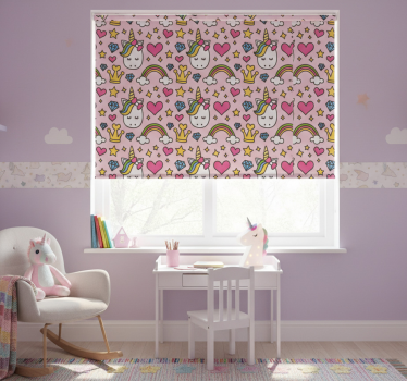 Whimsical unicorn fantasy childrens blind - TenStickers