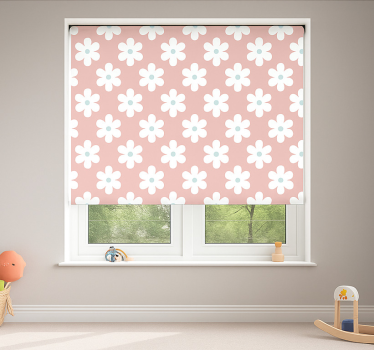 White daisies pattern childrens blind - TenStickers