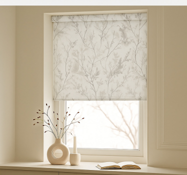 Winter floral pattern kitchen blind - TenStickers
