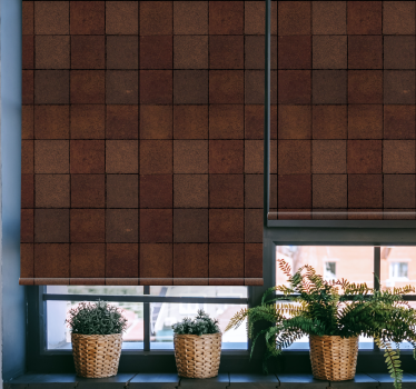 Wood brick pattern Rustic roller blind - TenStickers