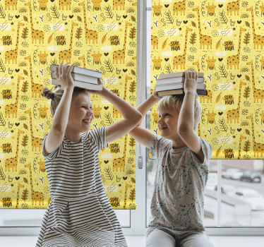 Yellow jungle animals childrens blind - TenStickers