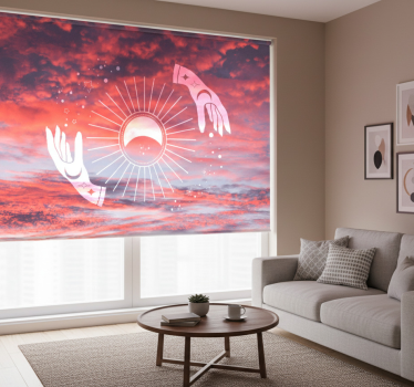 Zen skyward hands living room blind - TenStickers