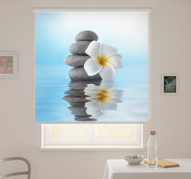 Zen translucent blue bathroom blind - TenStickers