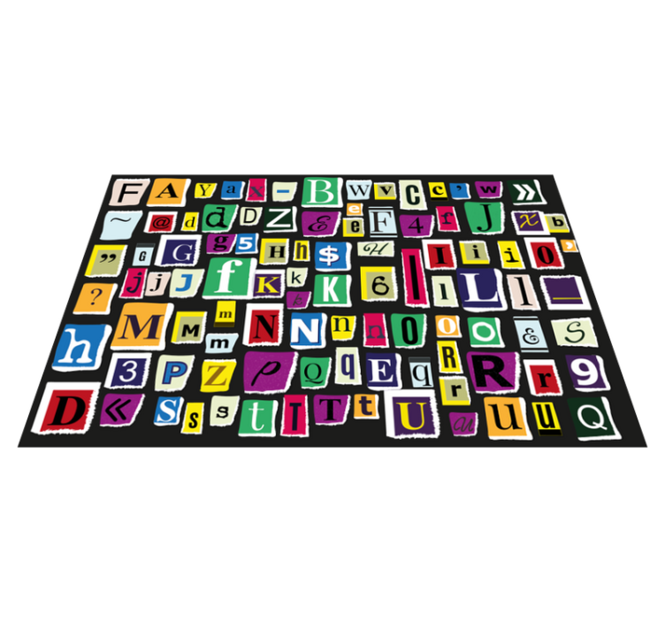 Colorful letters modern placemats - TenStickers