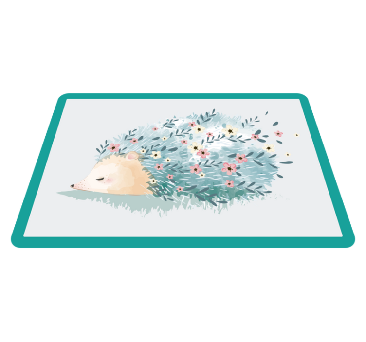 Porcupine art hedgehog placemats - TenStickers