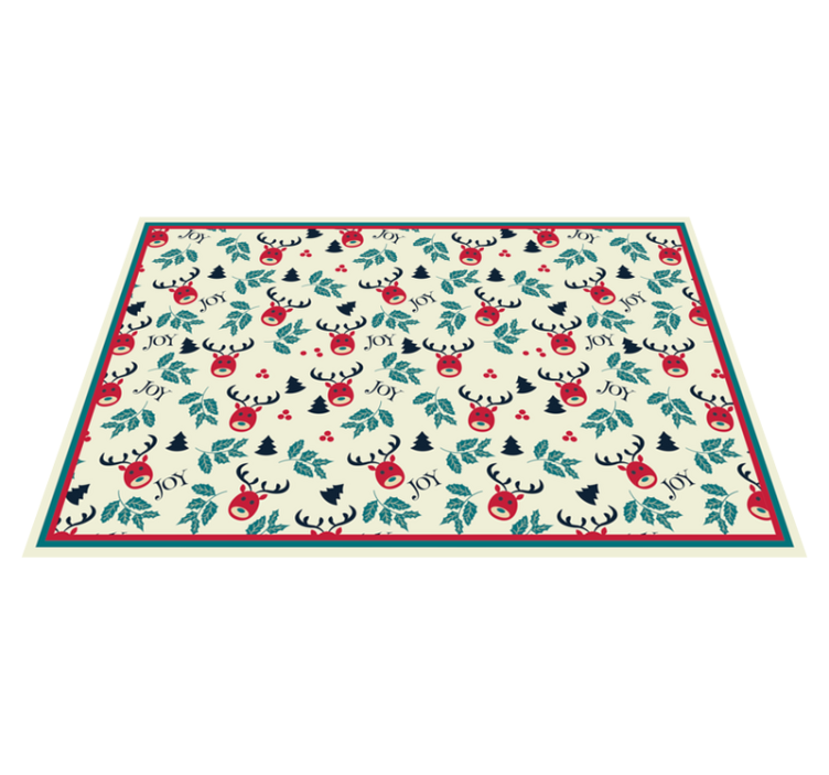 Joy and reindeer  Christmas placemats - TenStickers