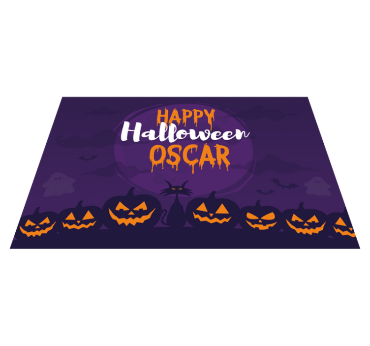 Customized happy Halloween name placemats - TenStickers