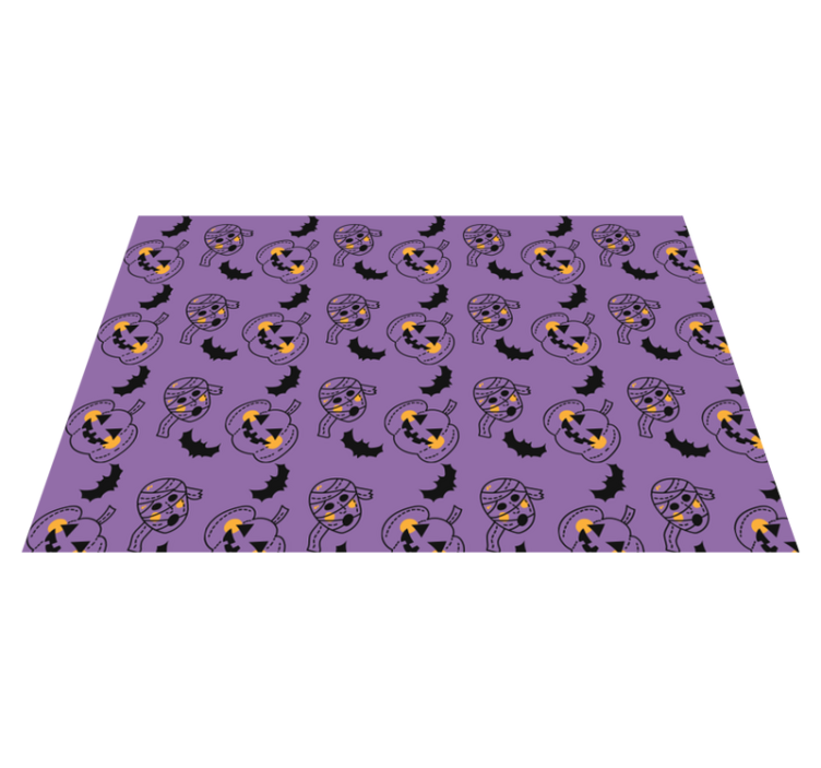 halloween mummy bats and cupkins Halloween mat - TenStickers