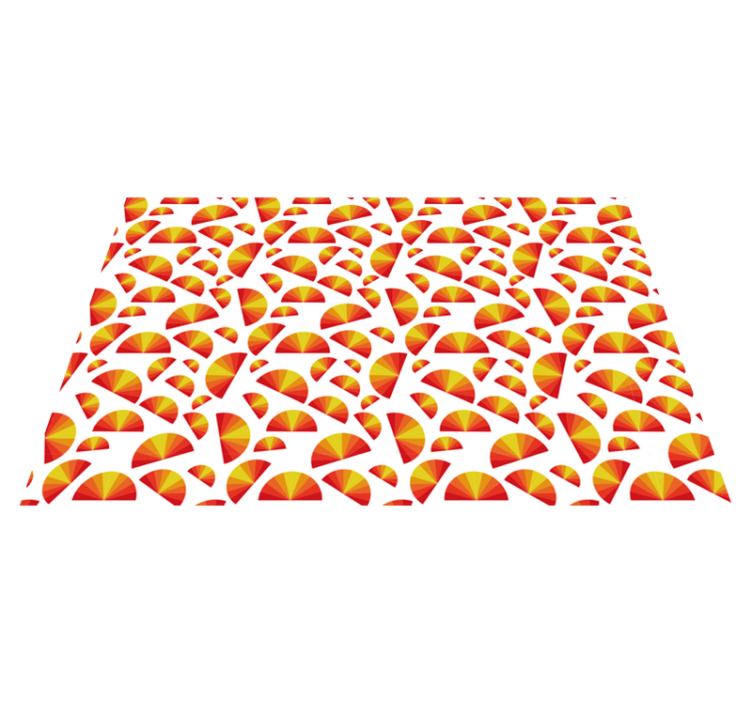 Vintage Sunset pattern 70's sun placemats - TenStickers