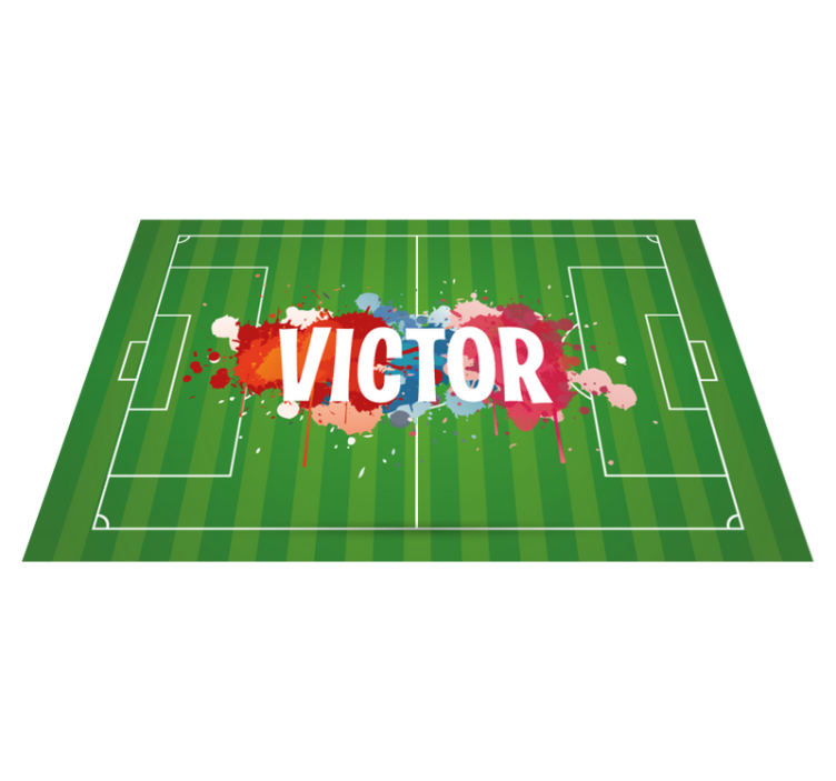 Soccer pitch with name Personalised placemats - TenStickers