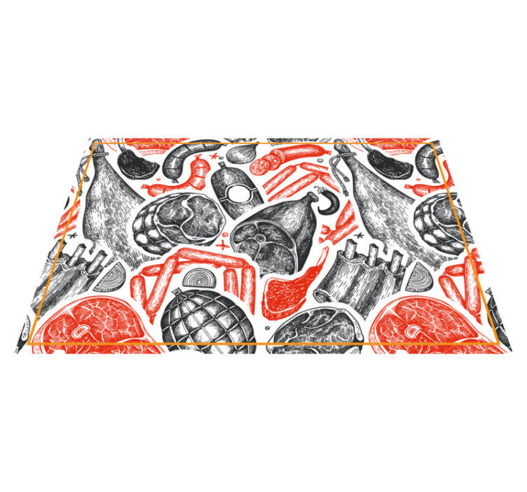 Gastronomy motives original placemats - TenStickers