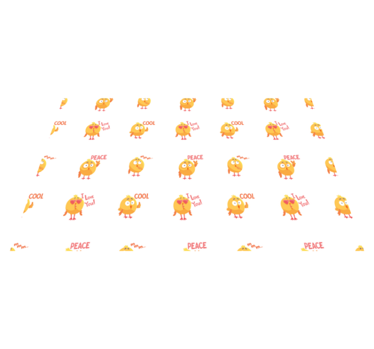 Cartoon comic chicken Vinyl placemats - TenStickers