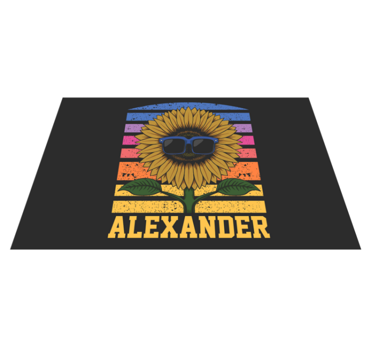 Rainbow cool sunflower quote placemats - TenStickers