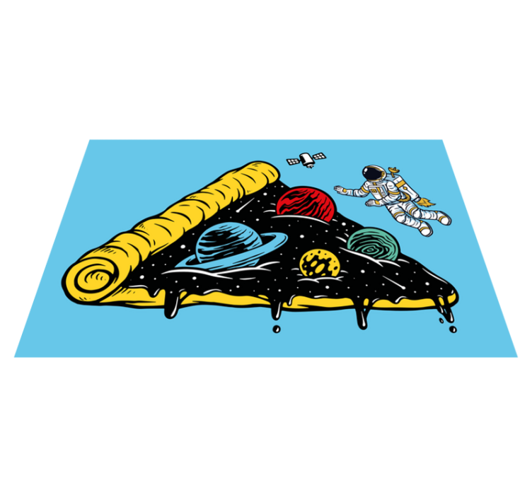 Pizza Solar system children placemats - TenStickers