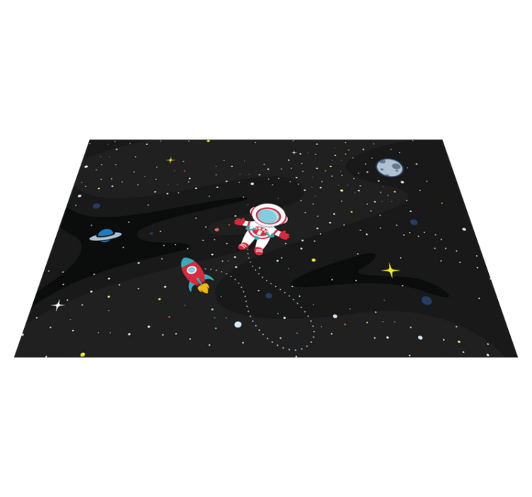 Lonely spaceman with rocket original placemats - TenStickers