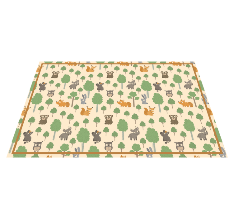 Funny cute animals and trees original placemats - TenStickers