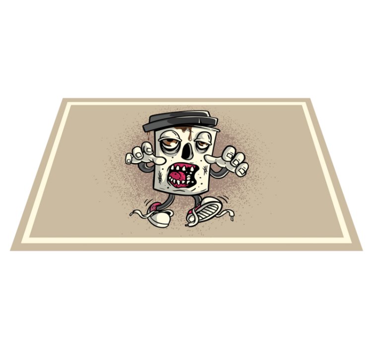 Coffee zombie graffiti original placemats - TenStickers
