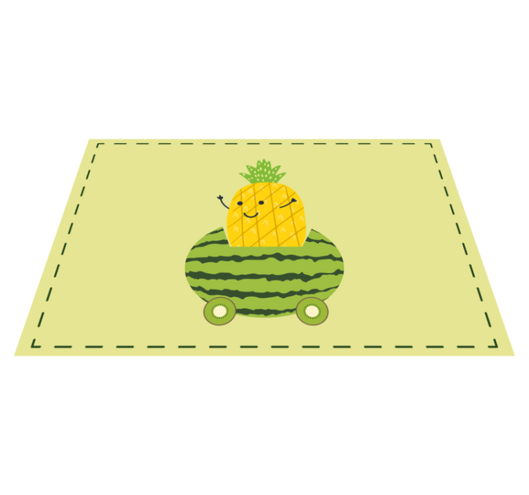 Pineapple in a watermelon children placemats - TenStickers