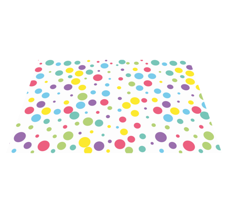 Colourful polka dot pattern original placemats - TenStickers