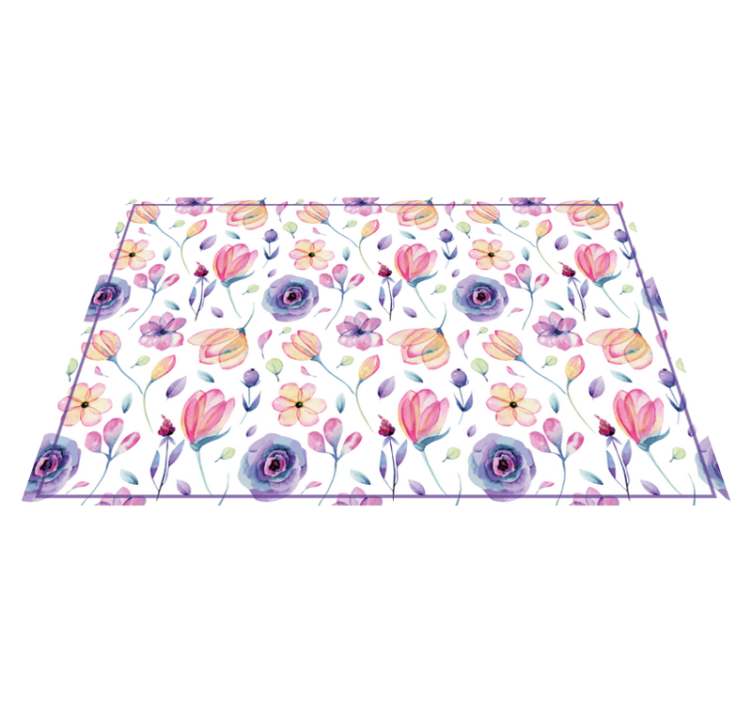 Purple delicate floral pattern placemats - TenStickers