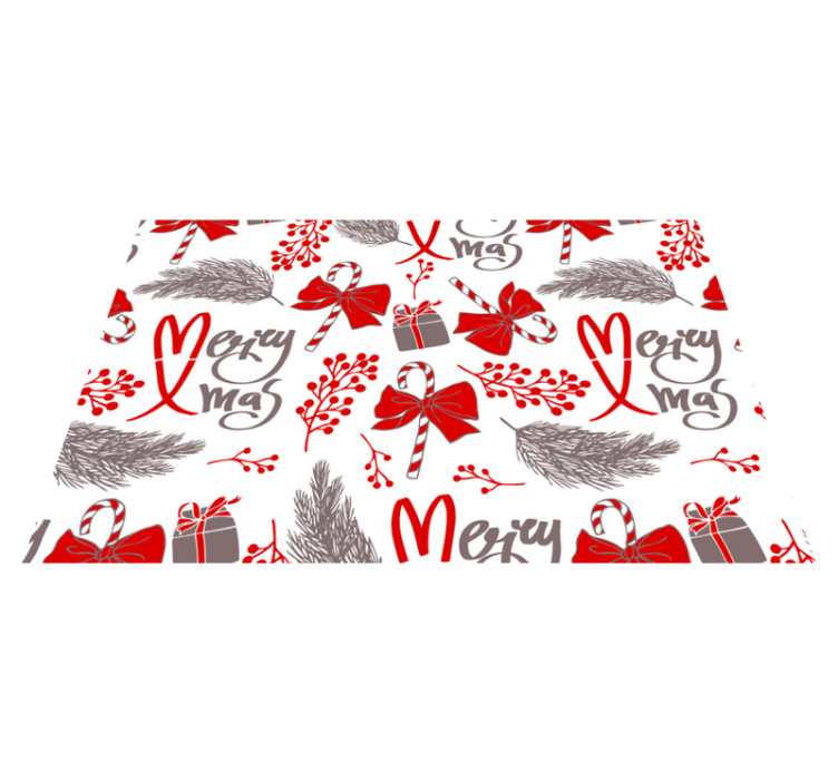 Red and grey pattern Christmas placemats - TenStickers