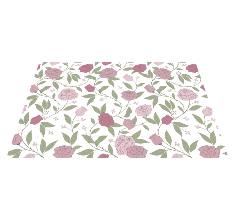 Pale pink vintage roses elegant placemats - TenStickers