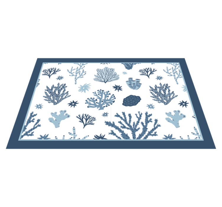Modern corals Hampton style modern placemats - TenStickers