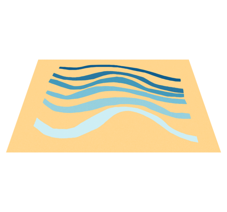 Pastel color waves abstract design placemats - TenStickers