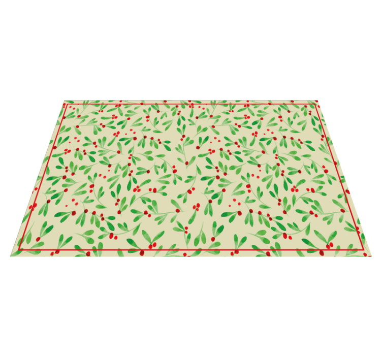 Festive Leaf Pattern Christmas placemat - TenStickers
