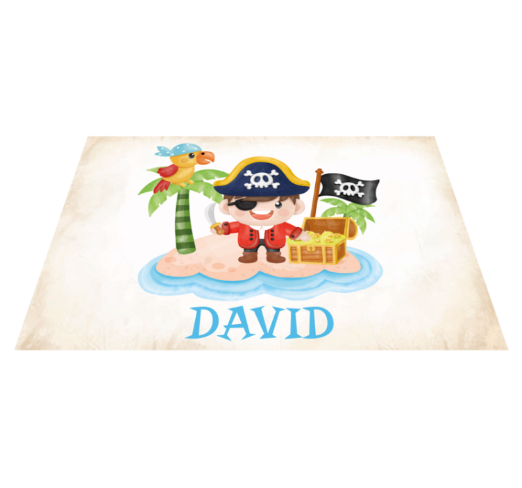 Cartoon pirate Personalised placemat - TenStickers
