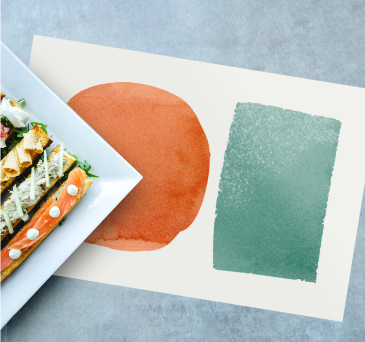 Abstract color blots placemat - TenStickers