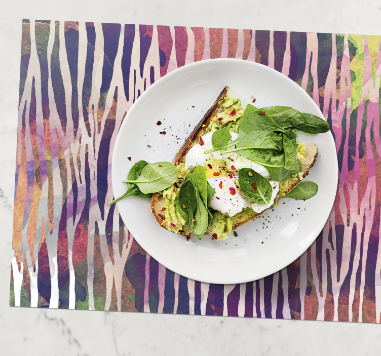 Abstract colorful stripes placemat - TenStickers
