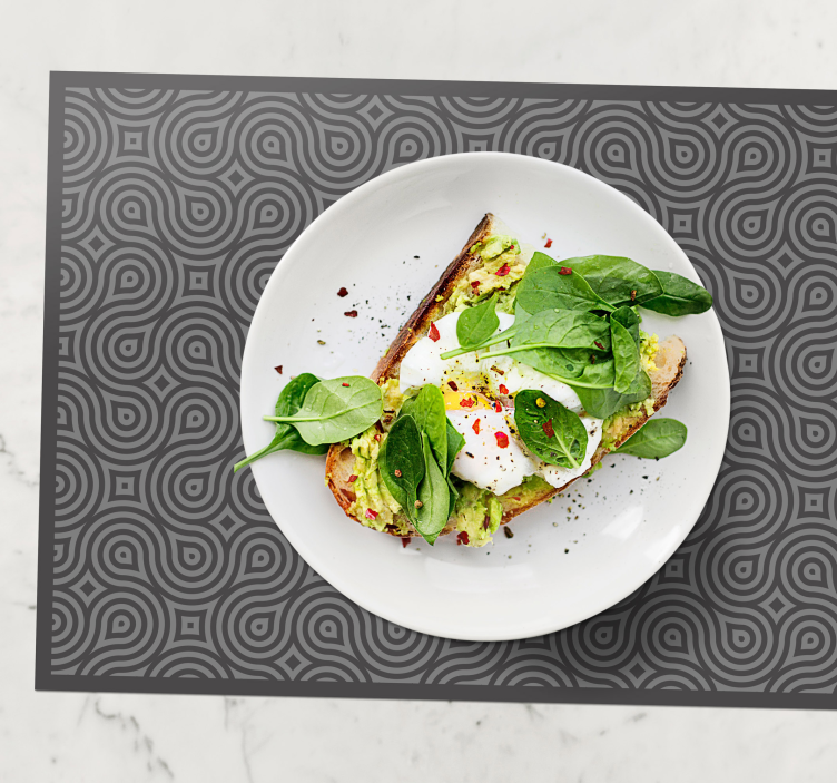 Abstract swirl pattern placemat - TenStickers