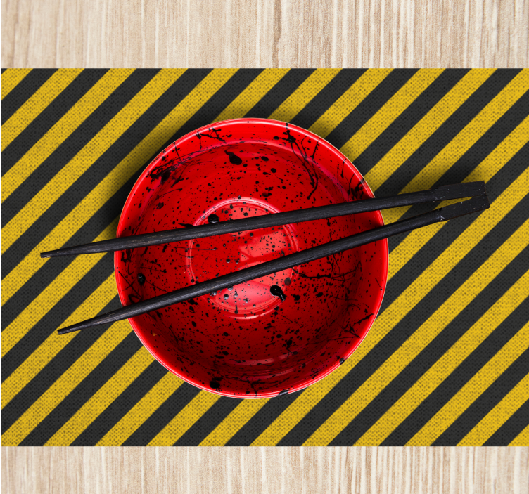 Black and yellow lines home placemats - TenStickers