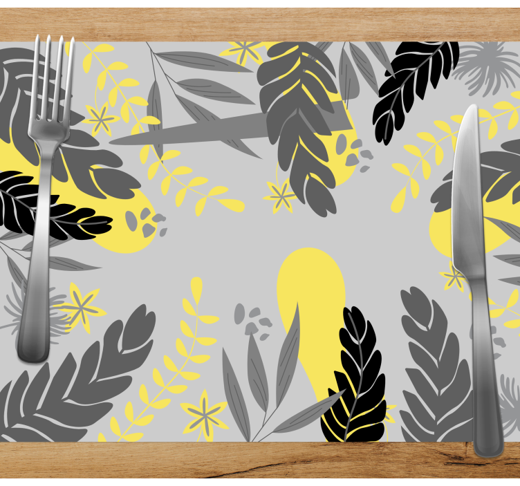 Botanical leaf concept placemat - TenStickers