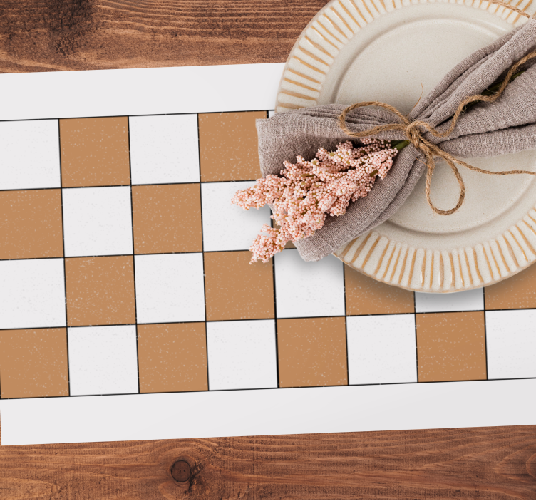 Checkerboard pattern placemat - TenStickers