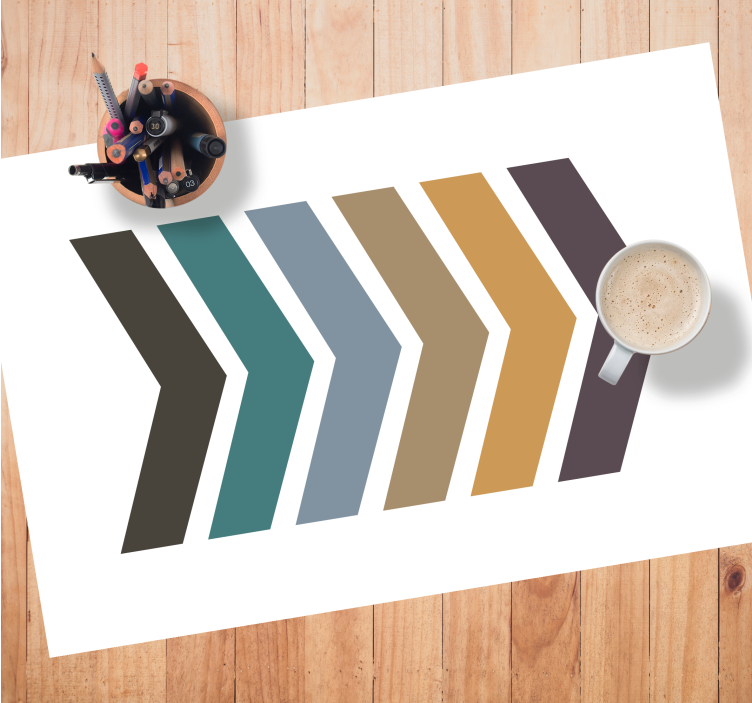 Chevron color blocks placemat - TenStickers