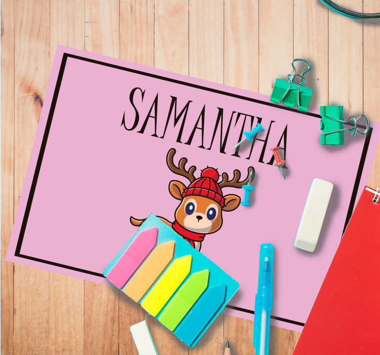 Children placemat adorable reindeer design - TenStickers